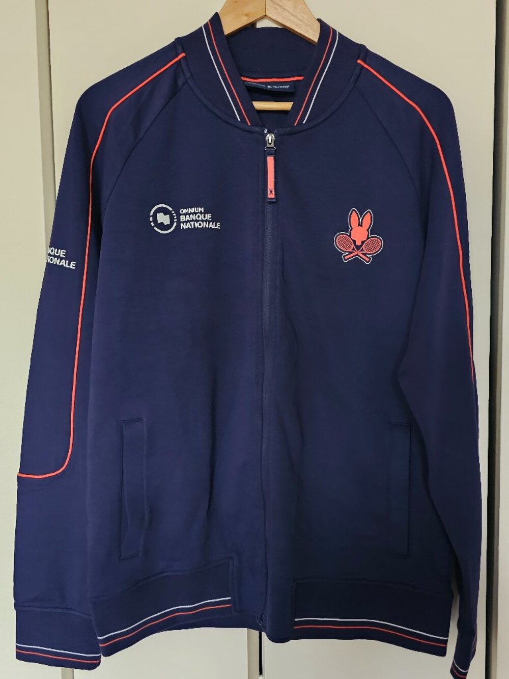 M size Psycho Bunny Omnium Banque Nationale 2026 jacket